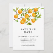 Save The Date Mariage Citrus Orange (Devant)