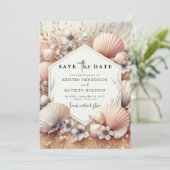 Save The Date Mariage classique à Earthy Beach (Debout devant)