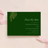 Save The Date mariage classique à fleurs vertes
