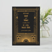Save The Date Mariage classique Art déco élégant (Debout devant)