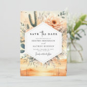 Save The Date Mariage classique de Cactus Sud (Debout devant)