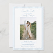 Save The Date Mariage Classique d'Été de Style Coastal avec Rayu (Devant)