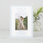 Save The Date Mariage Classique d'Été de Style Coastal avec Rayu (Debout devant)