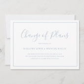Save The Date Mariage classique Dusty Blue élégant (Devant)