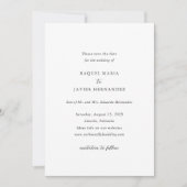 Save The Date Mariage Classique Élégant (Devant)