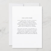 Save The Date Mariage Classique Élégant Noir et Blanc (Dos)