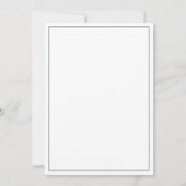 Save The Date Mariage classique élégant noir et blanc formel (Dos)