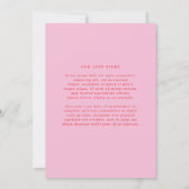 Save The Date Mariage Classique Élégant Rose et Rouge (Dos)