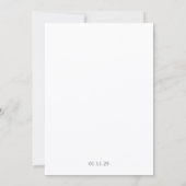 Save The Date Mariage Classique et Intemporel Noir et Blanc (Dos)
