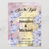 Save The Date Mariage classique Floral (Devant / Derrière)