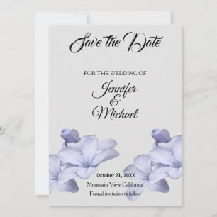 Save The Date Mariage classique Floral
