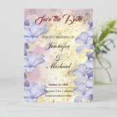 Save The Date Mariage classique Floral (Debout devant)