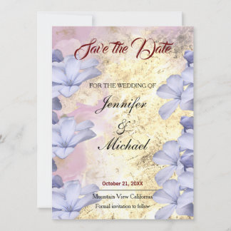 Save The Date Mariage classique Floral