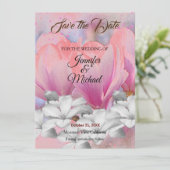 Save The Date Mariage classique Floral (Debout devant)