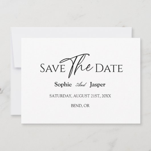 Save The Date Mariage classique moderne Appartement Enregistrer  (Devant)