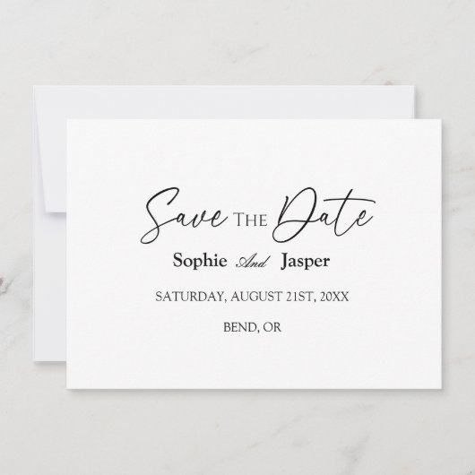 Save The Date Mariage classique moderne Appartement Enregistrer  (Devant)