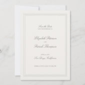 Save The Date Mariage Classique Moderne Élégant Formel Triple Éc (Devant)