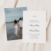 Save The Date Mariage Classique Noir et Blanc Propre