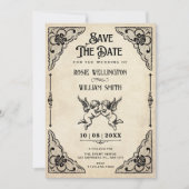 Save The Date Mariage classique vintage (Devant)