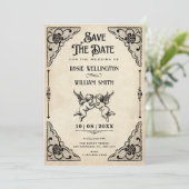 Save The Date Mariage classique vintage (Debout devant)