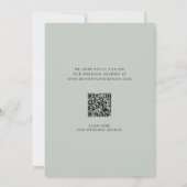 Save The Date Mariage Code QR Eucalyptus Aquarelle Sage (Dos)
