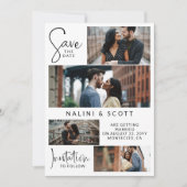 Save The Date Mariage Code QR Instantanés de Typographie Moderne (Devant)