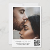 Save The Date Mariage Code QR Instantanés de Typographie Moderne (Dos)
