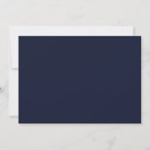 Save The Date Mariage Code QR Monogramme Bleu Marine Et Or (Dos)