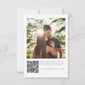 Save The Date Mariage Code QR Photo Moderne (Dos)