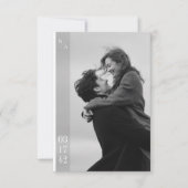 Save The Date Mariage Code QR Photo Noir et Blanc Moderne (Devant)