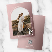 Save The Date Mariage code QR Rose Gold Photo