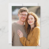 Save The Date Mariage cœurs roses élégants (Dos)