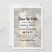 Save The Date Mariage Collage Photo avec Superposition de Typogr (Dos)