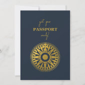 Save The Date Mariage Compass de passeport de mariage de destina (Devant)