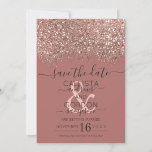 Save The Date Mariage Confetti de la Parties scintillant d'or Ro
