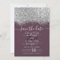 Mariage Confetti Parties scintillant violet argent