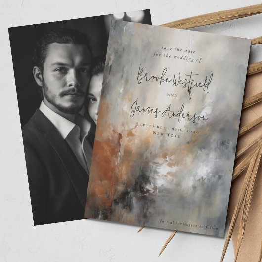 Save The Date Mariage contemporain Abstrait moderne