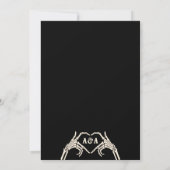 Save The Date Mariage cool squelette gothique (Dos)