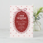 Save The Date Mariage coquette (Debout devant)