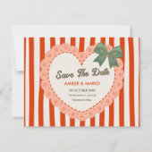 Save The Date Mariage coquette vintage (Devant)