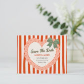 Save The Date Mariage coquette vintage (Debout devant)