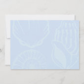 Save The Date Mariage Coquillages Bleus Côtiers (Dos)