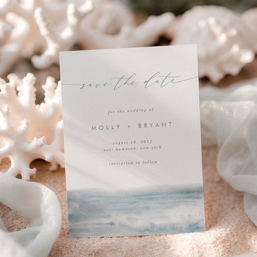 Save The Date Mariage côtier à faible Marée