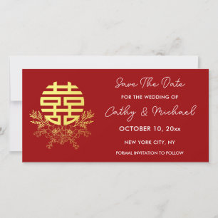 Save The Date Mariage couronne de fleurs en cercle de double bon