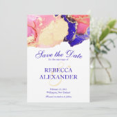 Save The Date Mariage d'âge violet or (Debout devant)