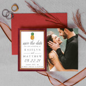 Save The Date Mariage D'Ananas Tropical Enregistrer La Date