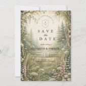 Save The Date Mariage dans la forêt enchantée (Devant)