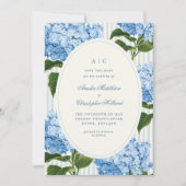 Save The Date Mariage dans le jardin de l'Hydrangea Blue Preppy (Devant)