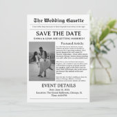 Save The Date Mariage dans le journal Enregistrer la date (Debout devant)