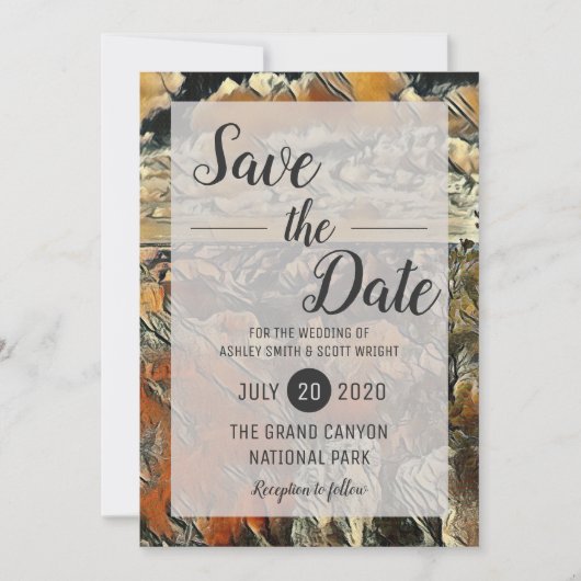 Save The Date Mariage dans le parc national du Grand Canyon Enre (Devant)